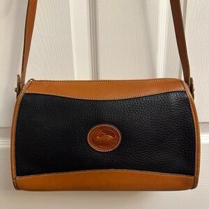 Dooney & Bourke Vintage Black and Tan Shoulder Bag